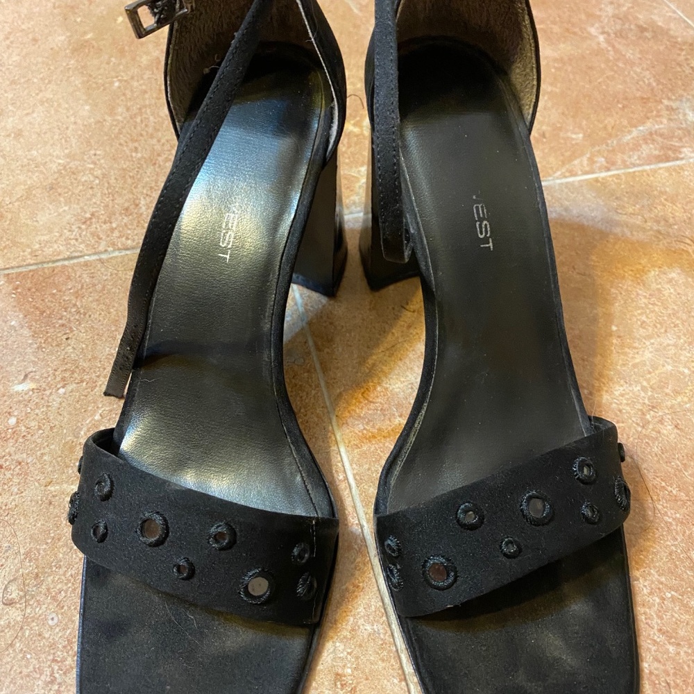 Nine West Black Strappy Heels - Size 7.5